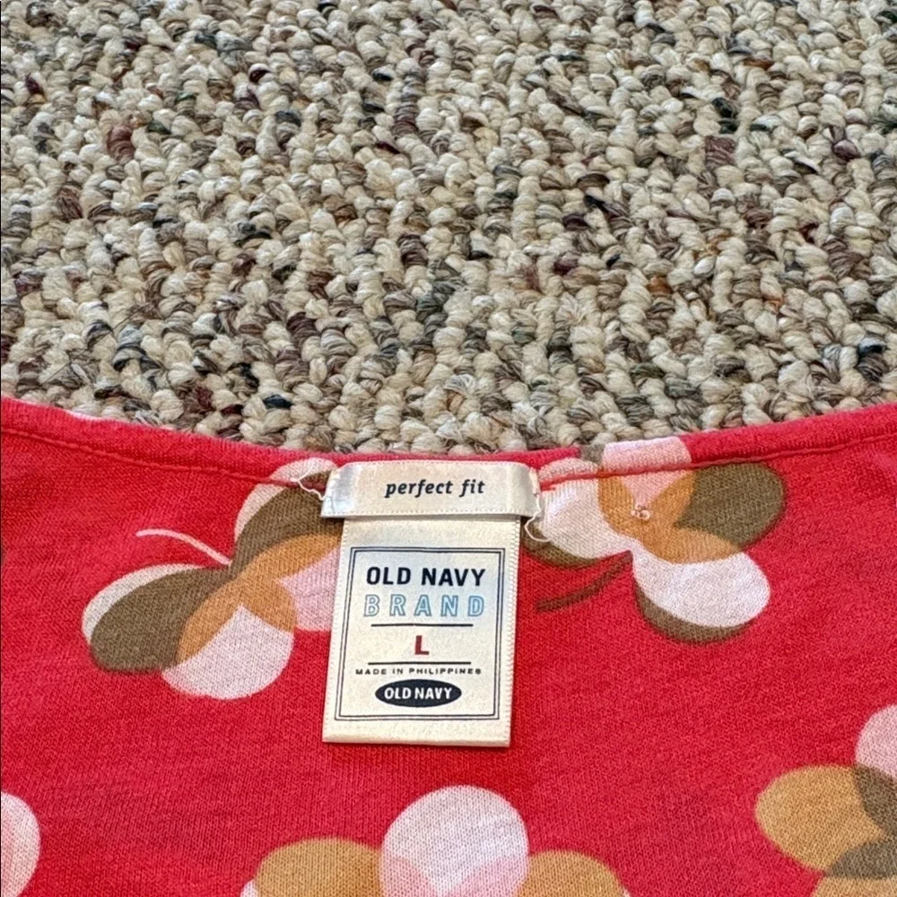 Old Navy Perfect Fit Red Floral Tiered Halter Top. Child’s Large